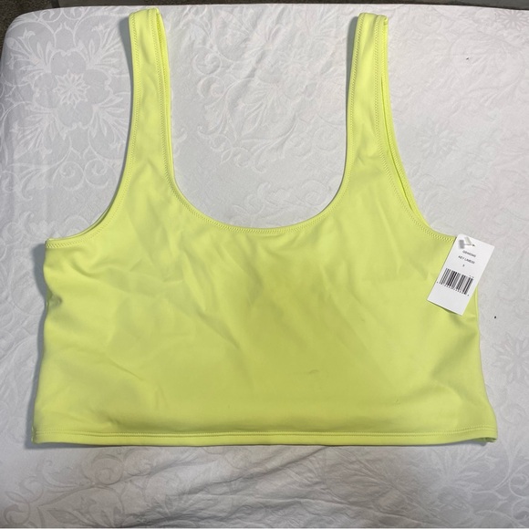 New With Tags Good American Key Lime Swim Bikini Top Tank Yellow 2XL (5) 2X Suit - Picture 13 of 13